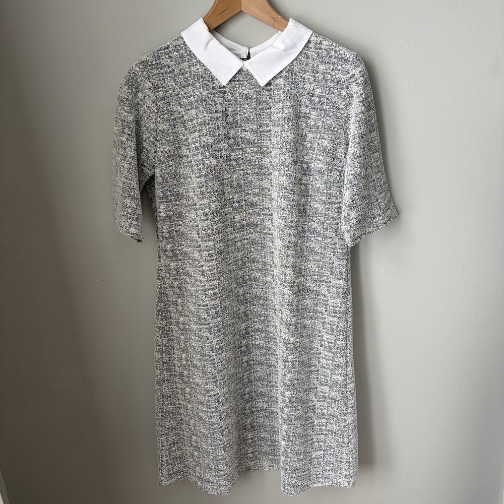NWT Bellambra‎ Peter Pan Collar Tweed Short Dress Women's Sz Large Made In Italy